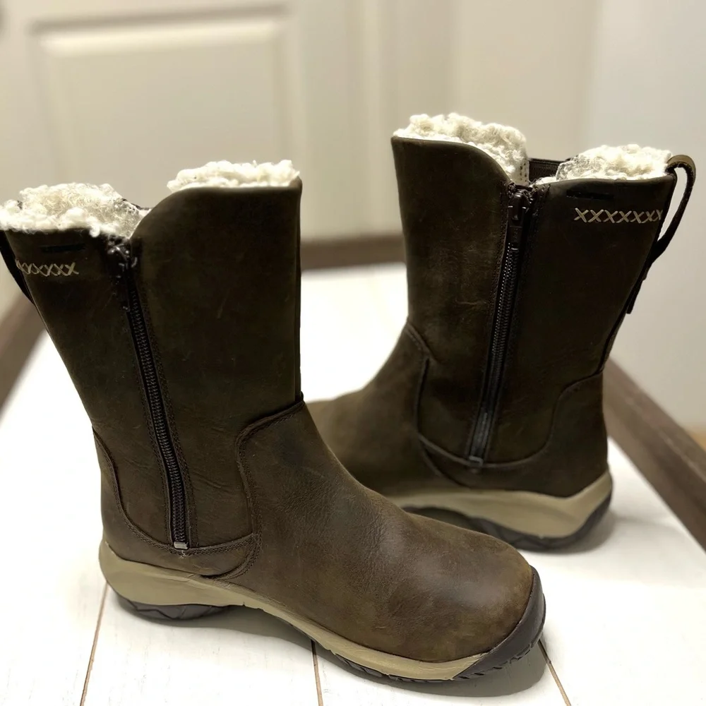 Merrel Women’s Waterproof Encore 4 Tall Zip Polar Brown Winter Boots Sz 6